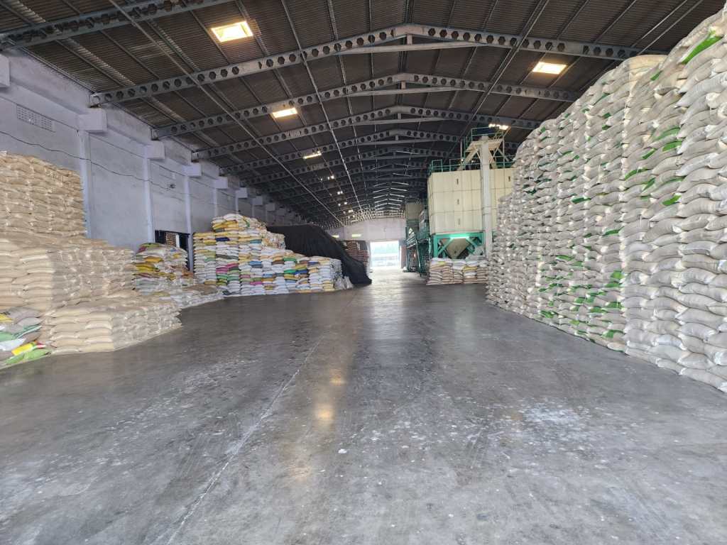 Warehouse at Navyaa foods to store packed rice 